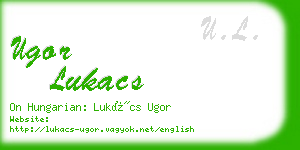 ugor lukacs business card